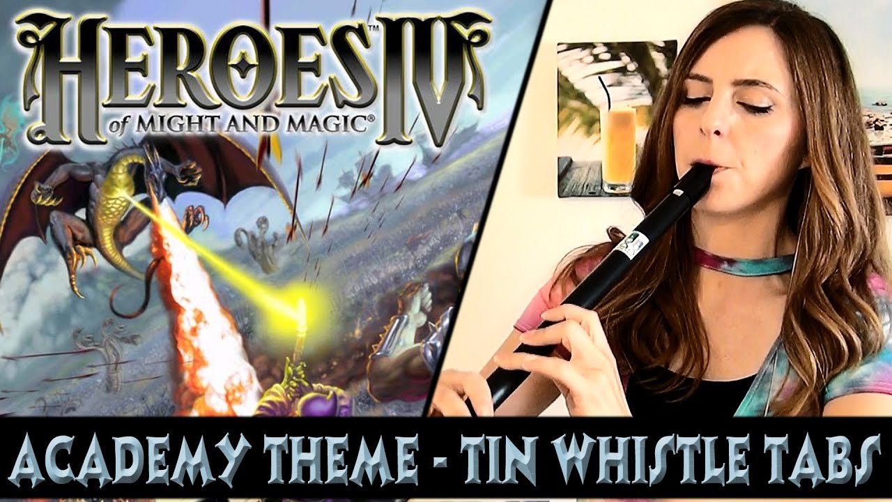 Heroes Of Might And Magiv IV - Academy Theme | TIN WHISTLE TABS TUTORIAL (DUET)