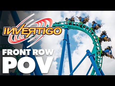 On-ride point of view of Invertigo