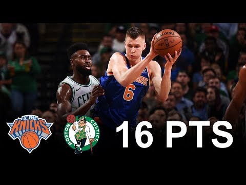 Kristaps Porzingis Full Highlights 2018.01.31 at Celtics - 16 Pts, 4 Rebs, 3 Ast, 3 Blks