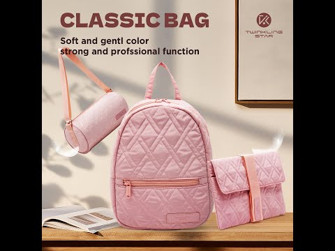 Fashion Pink Casual Lady’s Bag Quilted And Ultrasonic Backpack Series |Twinkling Star