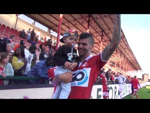 Feestvreugde na KV Kortrijk - Club Brugge