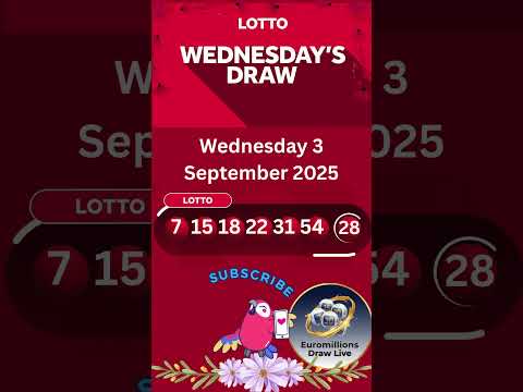 The National Lottery Lotto Draw Live results from Wednesday 3 September 2025 | tonight's lotto
