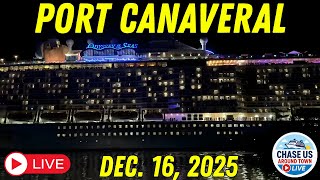 LIVE: Watching the Cruise Ships Leaving Port Canaveral at Night LIVE! (Dec. 16, 2025)