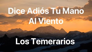 Los Temerarios - Dice Adiós Tu Mano Al Viento - Letra