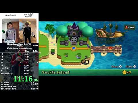 Newer Super Mario Bros. Wii Speedrun in 1:29:58