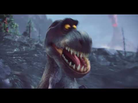 Minions trailer frame of Kevin towering over London as a giant after the climax