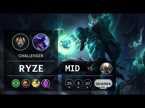 Ryze Mid vs Pantheon - BR Challenger Patch 9.23