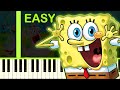 SPONGEBOB SQUAREPANTS THEME EASY Piano Tutorial