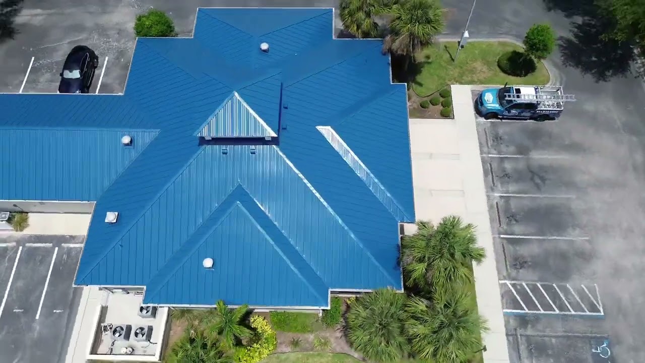 Gallery Blue Standing Seam Metal Roof | Commercial Roofing in Ellenton, FL