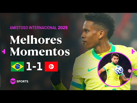 ESTEVÃO CRAVA DE NOVO, MAS PAQUETÁ PERDE PÊNALTI! | BRASIL 1X1 TUNÍSIA | MELHORES MOMENTOS