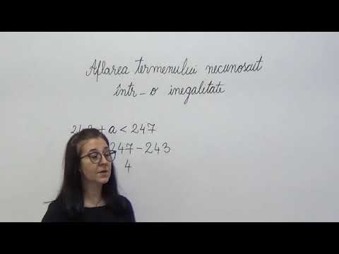 Aflarea valorilor unui termen necunoscut într-o inegalitate