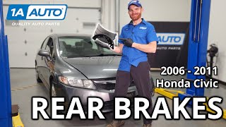 How to Replace Rear Brakes 2006-2011 Honda Civic