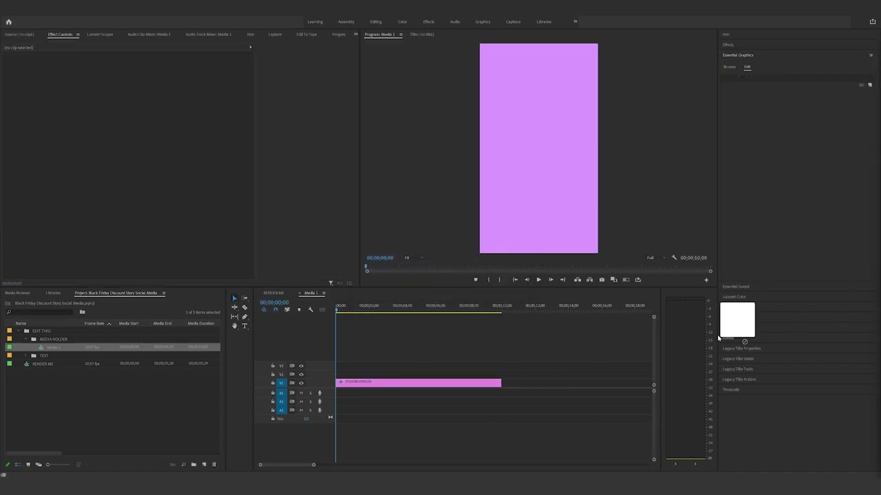 How to edit the Black Friday Discount Story Social Media in Premiere Pro