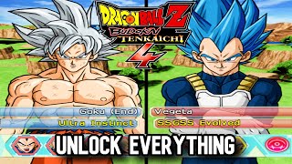 How to unlock Everything in Dragon Ball Z Budokai Tenkaichi 4 | Cheat Code