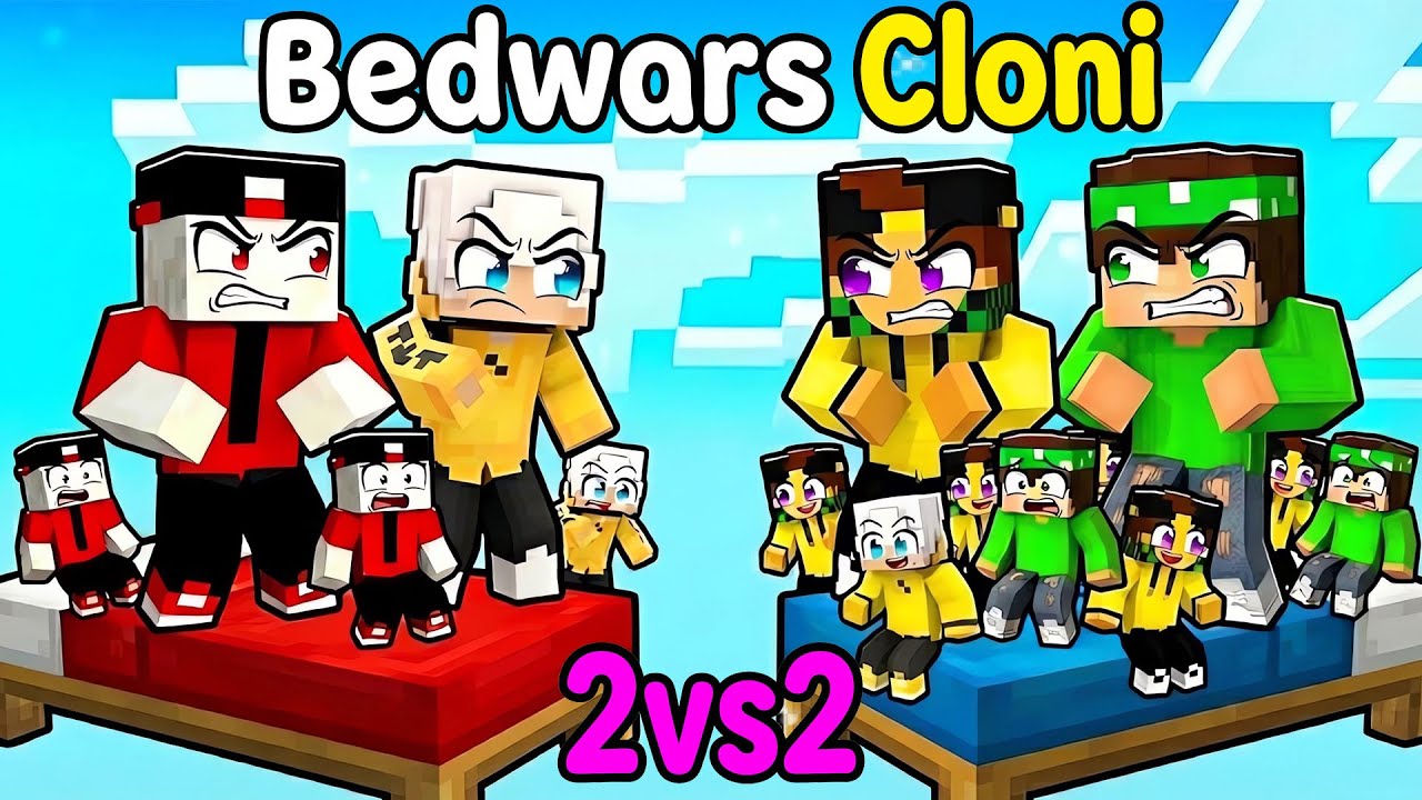 BEDWARS 2 vs 2 MA CON I CLONI INFINITI - MARCY NICO VS BADDI ZEYXON - MINECRAFT ITA