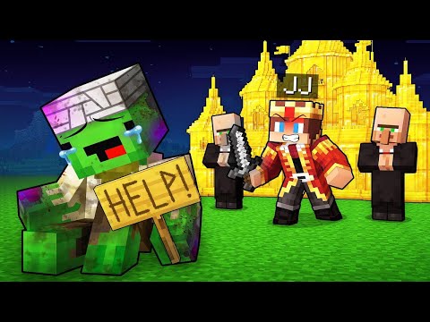 JJ Became a King and Kicked Mikey Out in Minecraft (Maizen)