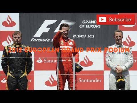 Michael Schumacher's Last Formula One Podium | 2012 European Grand Prix Podium