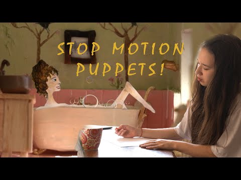 Making Watercolour Paper Puppets for Stop motion animation! Art vlog