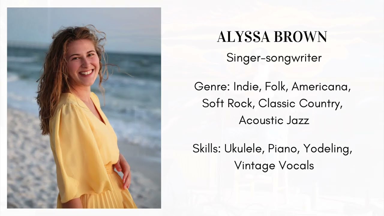 Promotional video thumbnail 1 for Alyssa Brown Performance