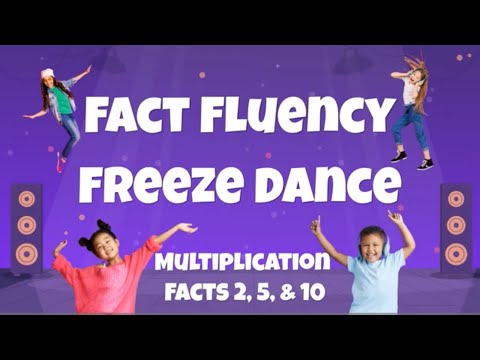 Fact Fluency Freeze Dance - Multiplication Facts 2, 5, & 10 - Grade 3 Brain Break