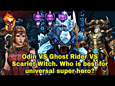 Abx Universal Super Hero | Odin VS Ghost Rider VS Scarlet Witch Comparison - Marvel Future Fight