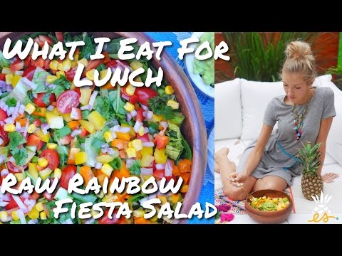 What I Eat For Lunch (Raw Vegan): Rainbow Fiesta Salad