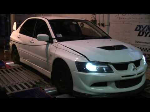 Evo on dyno at Hayes engineering.