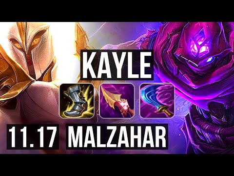 KAYLE vs MALZAHAR (MID) | Quadra, 66% winrate, Legendary | EUW Diamond | v11.17