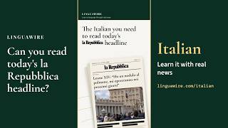 Can you read today's la Repubblica headline? Learn Italian with real news