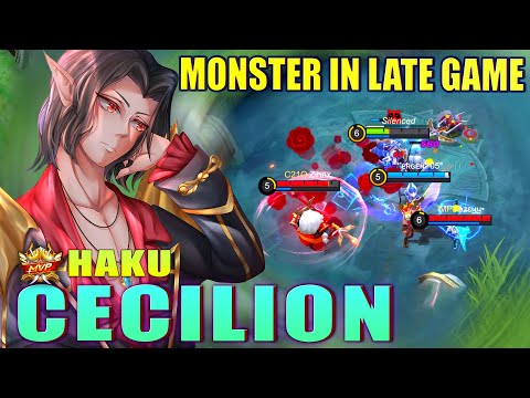 Cecilion Monster in Late Game | Top Global Cecilion by HAKU ~ Mobile Legends