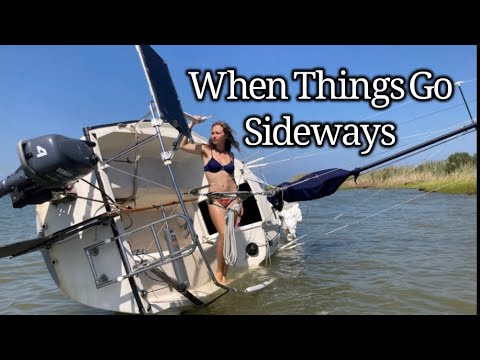 Precision 18 Sailboat: Righting and Cleaning the Bottom