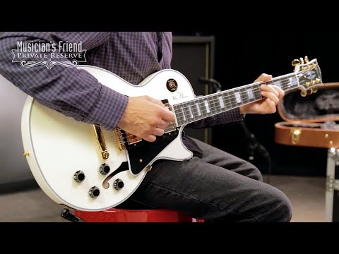 Gibson Custom Alex Lifeson Signature ES-Les Paul Semi-Hollow Body Electric Guitar - Antique White