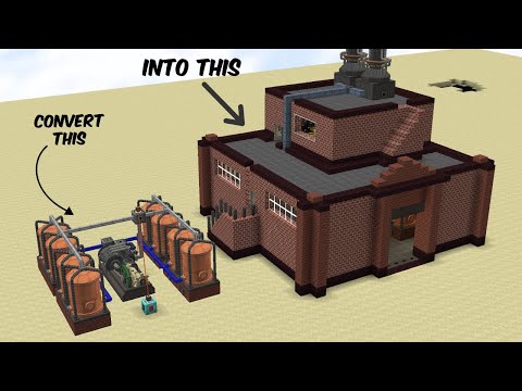 Steam Engine / Turbine Factory - How to make a Steam Powered Base in HBMs NTM Minecraft