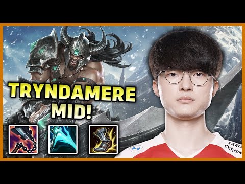 T1 Faker Practices Tryndamere Mid for Worlds Meta | KR Solo Q Season 11 | LoL Full Game VOD