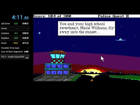 Police Quest II: The Vengeance (Any%/QuanVM) in 4:11.20 (WR)