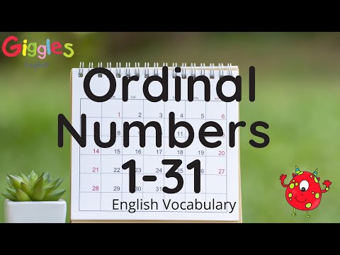 Ordinal Numbers in English 1-31