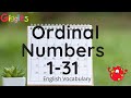 Ordinal Numbers in English 1-31