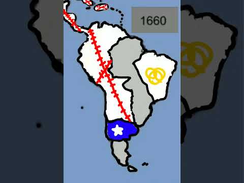 timele of national flags of south America 1450-1800