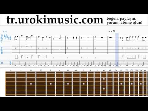 Gitar Nasıl Çalınır David Guetta, Justin Bieber - 2U Tablatura Bölüm#2 um-i723