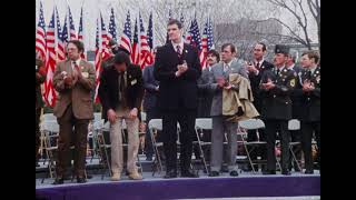 President Reagan at WH Ceremony for former U.S. Hostages, South Lawn, January 27, 1981 (No Audio)