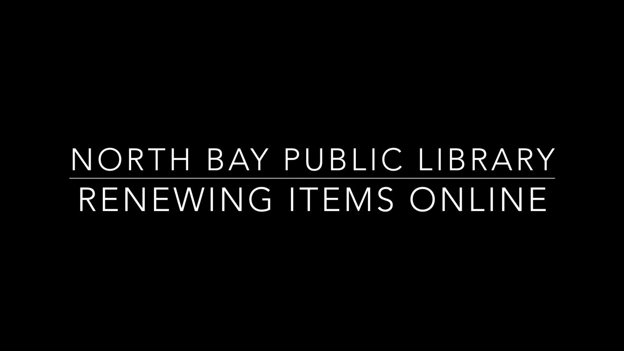 Renewing Items Online in the NBPL Catalogue