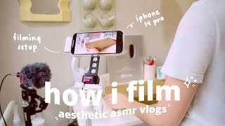 my iphone camera setup for filming aesthetic vlogs