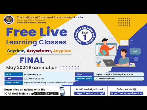 Final Paper 3: AAA&PE | Topic: Chapter 12: Digital Auditing & Assurance | Session 1 | 22 Jan, 2024