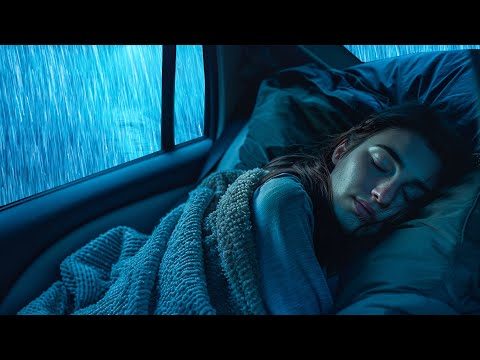Perfect Deep Sleep with Powerful Thunder & Heavy Rain Pouring Down on the Car in Deep Rainforest
