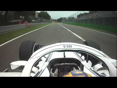 Marcus Ericson onboard crash monza 2018