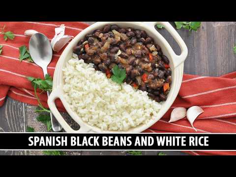 Spanish Black Beans and White Rice | Traditional Moros y Cristianos Recipe