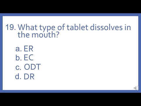 Pharmacy Abbreviations Sig Codes PTCB Test Prep Question - Type of tablet dissolves in the mouth?