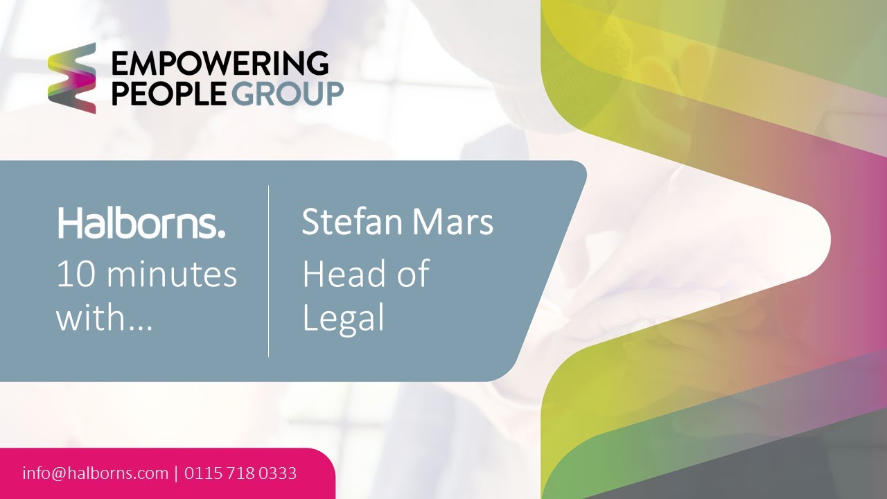 '10 minutes with': Stefan Mars | Halborns - employment law horizon 2023