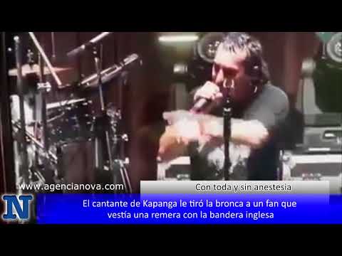 El cantante de Kapanga le tiró la bronca a un fan que vestía una remera con la bandera inglesa