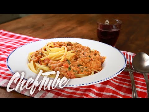 Comment Faire des Pâtes à la Crème Tomates Fromage et Thon - Recette dans la description